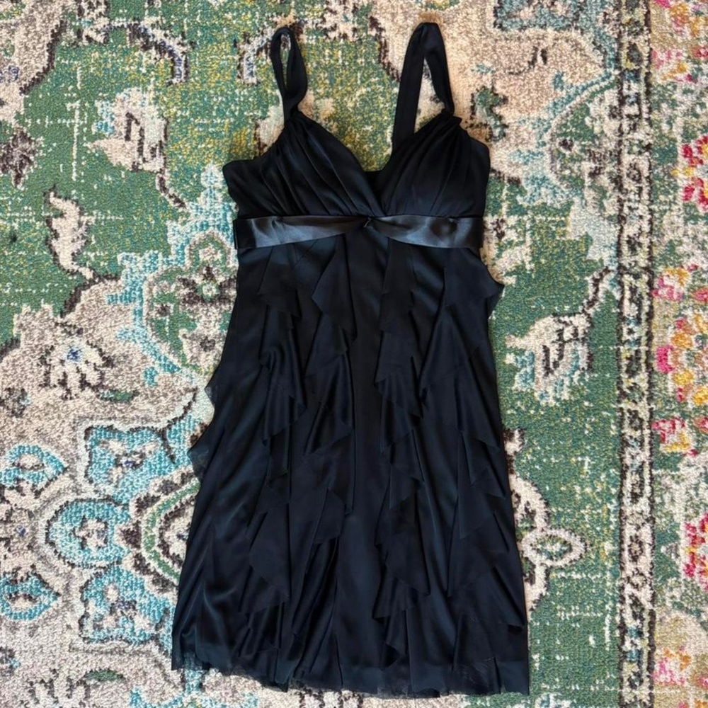 Y2K Women's Black Ribbon Dress